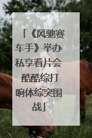 《风驰赛车手》举办私享看片会 酷酷综打响体综突围战