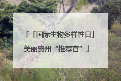 「国际生物多样性日」美丽贵州“推荐官”