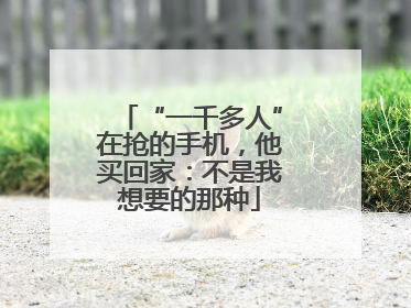 “一千多人”在抢的手机，他买回家：不是我想要的那种