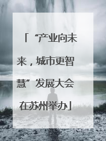 “产业向未来，城市更智慧”发展大会在苏州举办