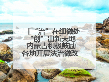 “治”在细微处 “创”出新天地 内蒙古积极鼓励各地开展法治微改革 小创新