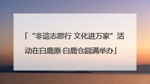 “非遗志愿行 文化进万家”活动在白鹿原·白鹿仓圆满举办