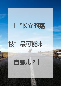 “长安的荔枝”最可能来自哪儿？