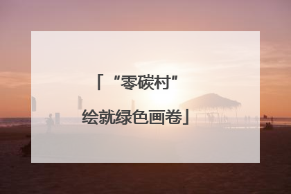 “零碳村” 绘就绿色画卷
