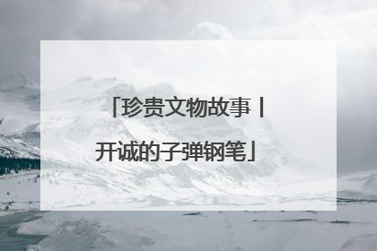 珍贵文物故事丨开诚的子弹钢笔