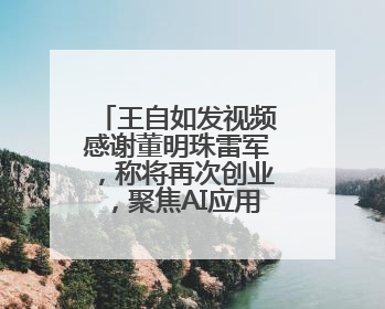 王自如发视频感谢董明珠雷军，称将再次创业，聚焦AI应用方向，“这件事确实来钱快”