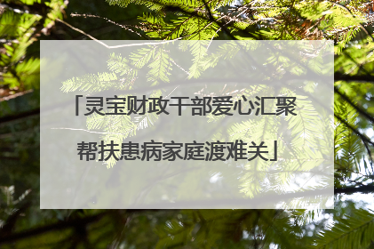 灵宝财政干部爱心汇聚 帮扶患病家庭渡难关