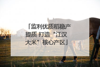 监利优质稻稳产提质 打造“江汉大米”核心产区
