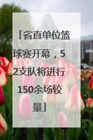 省直单位篮球赛开幕，52支队将进行150余场较量
