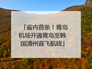 省内首条！青岛机场开通青岛至韩国清州直飞航线