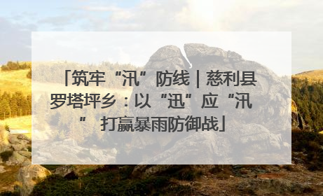 筑牢“汛”防线｜慈利县罗塔坪乡：以“迅”应“汛” 打赢暴雨防御战