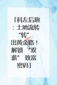 科左后旗：土地流转 “转” 出黄金路！解锁 “双薪” 致富密码