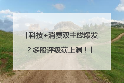 科技+消费双主线爆发？多股评级获上调！