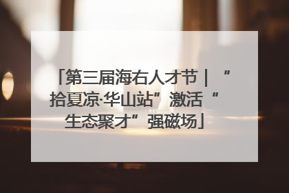 第三届海右人才节｜“拾夏凉·华山站”激活“生态聚才”强磁场