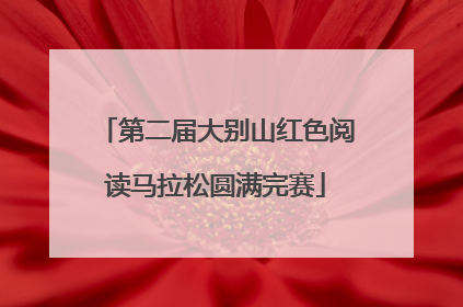 第二届大别山红色阅读马拉松圆满完赛