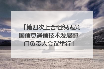 第四次上合组织成员国信息通信技术发展部门负责人会议举行