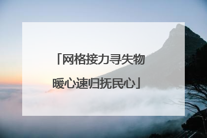 网格接力寻失物 暖心速归抚民心