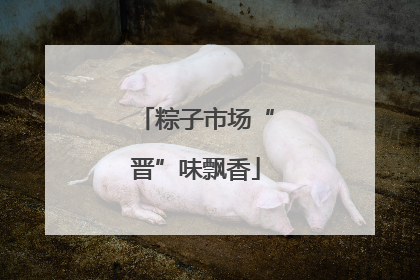 粽子市场“晋”味飘香