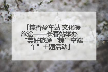 粽香盈车站 文化暖旅途——长春站举办 “美好旅途‘粽’享端午”主题活动