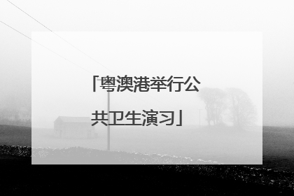 粤澳港举行公共卫生演习