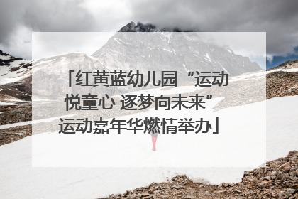 红黄蓝幼儿园“运动悦童心 逐梦向未来”运动嘉年华燃情举办