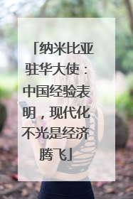 纳米比亚驻华大使：中国经验表明，现代化不光是经济腾飞