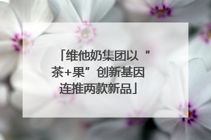 维他奶集团以“茶+果”创新基因连推两款新品