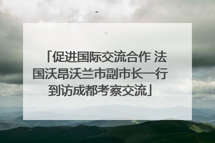 促进国际交流合作 法国沃昂沃兰市副市长一行到访成都考察交流