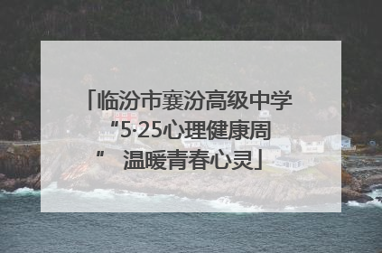 临汾市襄汾高级中学“5·25心理健康周” 温暖青春心灵