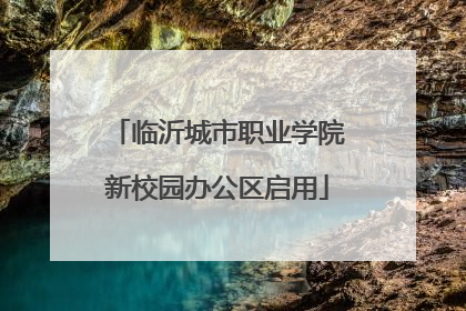临沂城市职业学院新校园办公区启用