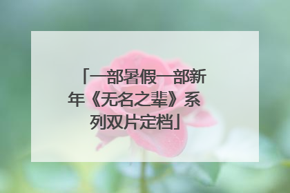 一部暑假一部新年《无名之辈》系列双片定档