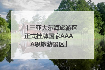三亚大东海旅游区正式挂牌国家AAAA级旅游景区