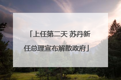 上任第二天 苏丹新任总理宣布解散政府