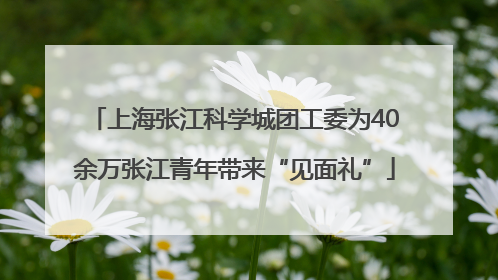 上海张江科学城团工委为40余万张江青年带来“见面礼”