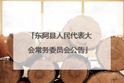 东阿县人民代表大会常务委员会公告