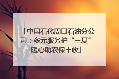 中国石化周口石油分公司：多元服务护“三夏” 暖心助农保丰收