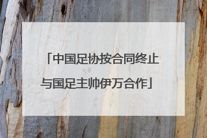 中国足协按合同终止与国足主帅伊万合作