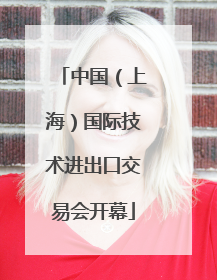 中国（上海）国际技术进出口交易会开幕