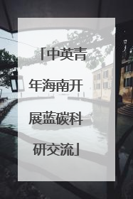 中英青年海南开展蓝碳科研交流