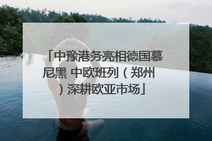 中豫港务亮相德国慕尼黑 中欧班列（郑州）深耕欧亚市场