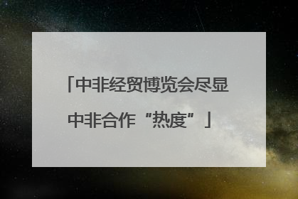 中非经贸博览会尽显中非合作“热度”