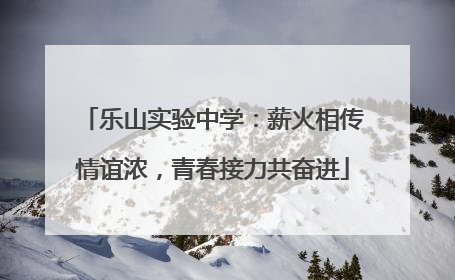 乐山实验中学：薪火相传情谊浓，青春接力共奋进