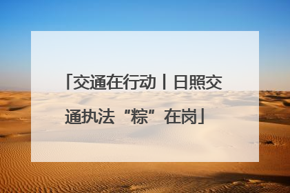 交通在行动丨日照交通执法“粽”在岗