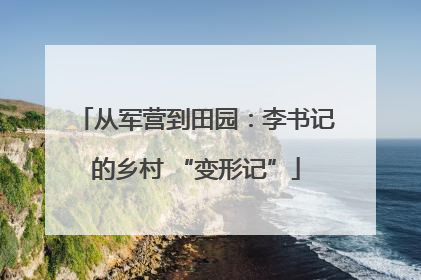 从军营到田园：李书记的乡村 “变形记”