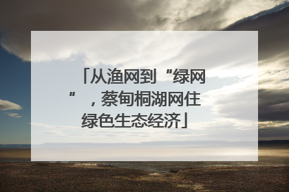 从渔网到“绿网”，蔡甸桐湖网住绿色生态经济
