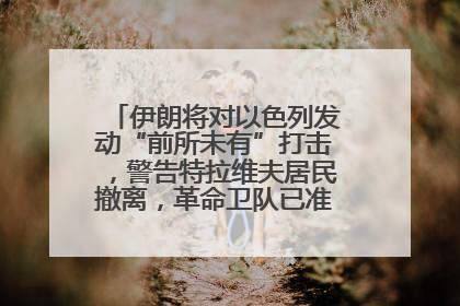伊朗将对以色列发动“前所未有”打击，警告特拉维夫居民撤离，革命卫队已准备长期全面战争