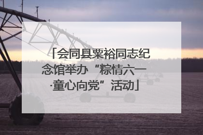 会同县粟裕同志纪念馆举办“粽情六一·童心向党”活动