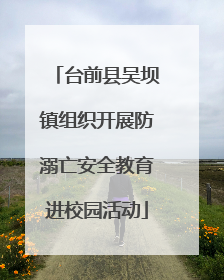 台前县吴坝镇组织开展防溺亡安全教育进校园活动