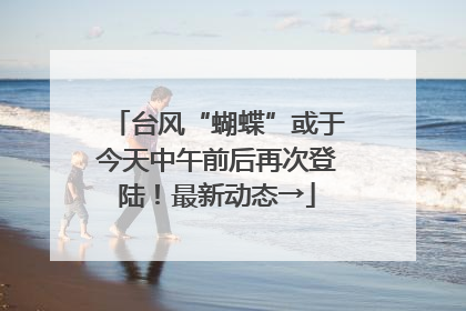 台风“蝴蝶”或于今天中午前后再次登陆！最新动态→