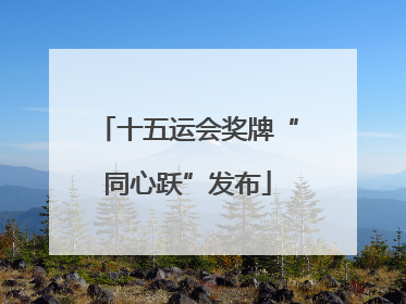 十五运会奖牌“同心跃”发布